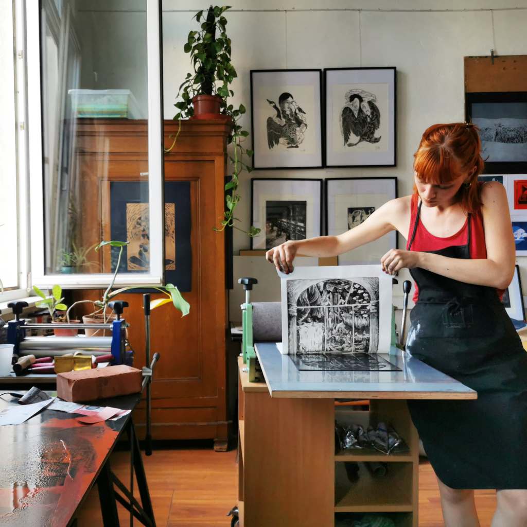 atelier cours gravure Strasbourg ateliers publics hear estampe linogravure eau forte aquatinte pointe sèche burin formation gravure stage atelier